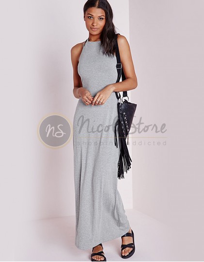 Rochie Lunga Gri LC60207